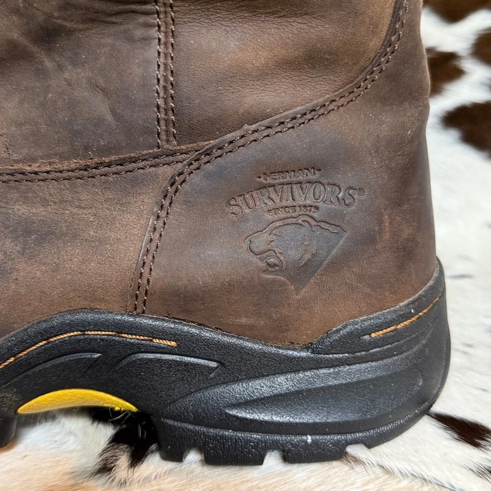 Herman Survivors Leather Waterproof Steel Toe Work Boots Men's 10‎ T1